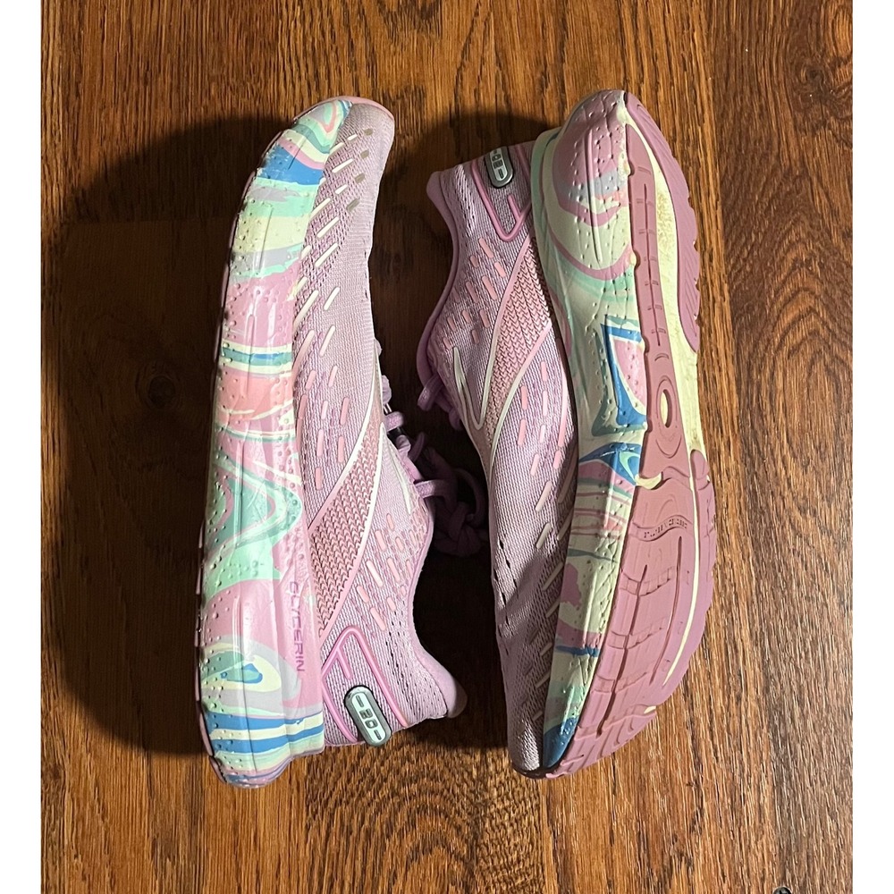 Brooks Glycerin 20 Womens 7.5 Running Shoes Pink Marble Swirl - Picture 3 of 7